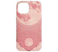 Zen Astrology Meditation Pink Lunar Clouds Celestial Sun Case for iPhone 15