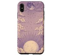 Zen Astrology Meditation Purple Lunar Clouds Celestial Moon Case for iPhone XS Max