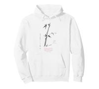 Zen Bamboo Sumi-e Suibokuga Art Ink Haiku Japanese Pullover Hoodie