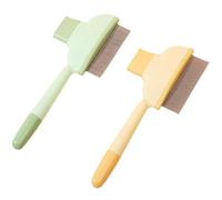 Zen Brush for Cats Pet Hair Removal Comb with Release Button Self Cleaning Slicker Brush for Dogs and Cats Grooming Flea Zenbrush Comb for Kittens and Puppies (green)