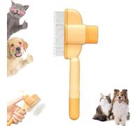 Zen Brush for Cats, Zenbrush Cat Comb, Upgrade Wider Dog and Cat Combs With Release Button,Cat Dog Pet Grooming Brush for Cleaning Shedding Hairs (A)