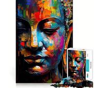 Zen Buddha 1000 Piece Jigsaws for Adults Mind Train Fun Precision Cut Smooth Edges Absorbing Activity for Quiet Nights (38x52cm)
