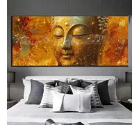 Zen Buddha Diamond Art Kits Adults, DIY 5D Diamond Painting Kit Full Drill Round Gem Cross Stitch Painting, Large Diamond Art for Adults Crystal Creations Kits for Home Wall Decor 90 X 45cm q435