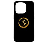 Zen Buddha energy symbol, golden yoga meditation, harmony Case for iPhone 15 Pro