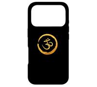 Zen Buddha energy symbol, golden yoga meditation, harmony Case for iPhone 17 Pro
