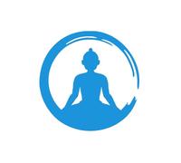 Zen Buddha Enso Sticker, Buddhism Car Sticker, Laptop Decal (Blue)