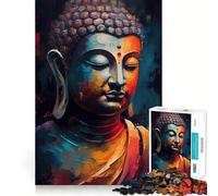Zen Buddha Jigsaw for Adults 1000 Pieces Think Skill Game High Precision Die Cut Entertaining Challenge for Spare Time (38x26cm)