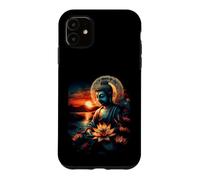 Zen Buddha Meditation Lotus Sunset Spiritual Art Case for iPhone 11