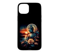 Zen Buddha Meditation Lotus Sunset Spiritual Art Case for iPhone 15 Plus