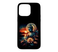 Zen Buddha Meditation Lotus Sunset Spiritual Art Case for iPhone 15 Pro Max