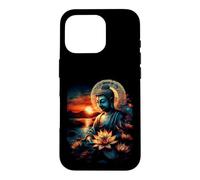 Zen Buddha Meditation Lotus Sunset Spiritual Art Case for iPhone 16 Pro