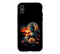 Zen Buddha Meditation Lotus Sunset Spiritual Art Case for iPhone X/XS