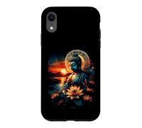 Zen Buddha Meditation Lotus Sunset Spiritual Art Case for iPhone XR