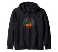 Zen Buddha Meditation Mandala Spiritual Buddhist Hindu Zip Hoodie