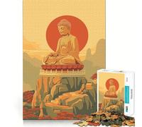 Zen Buddha Over Mountain 1000 Piece Teenager Puzzles Cognitive Boost Fun Tight Lock No Loose Pieces Engaging Way to Pass Free Hours (50x75cm)