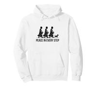Zen Buddhist Monks Dog Walk Peace In Every Step Pullover Hoodie