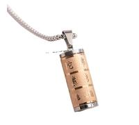 Zen Buddhist S925 Silver Mantra Cylinder Pendant, Adjustable 51-60cm Openable Amulet Necklace for Men Women, Matte Gold Lotus Skin-Friendly Blessing Present (Rose gold)