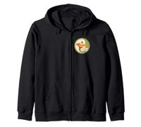 Zen Capybara Yin Yang Zip Hoodie