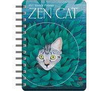 Zen Cat 2027 Weekly Planner Calendar : Meditational Art and Poetry
