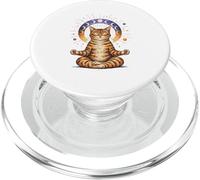 Zen Cat Spiritual Buddhist Yoga Meditation Buddha Pose PopSockets PopGrip for MagSafe
