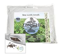 ZEN CHI Buckwheat Pillow Organic Buckwheat Pillow - Twin Size (20" X 26")- 100% Cotton Cover with Organic Buckwheat Hulls 20Wx 26L