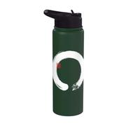 Zen Circle Japanese Culture Traditional Asian Artwork Stainless Steel Insulated Water Bottle