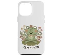 Zen Cottagecore Frog Meditation Yoga Mindfulness Aesthetic Case for iPhone 13 Pro Max