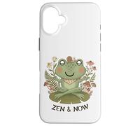 Zen Cottagecore Frog Meditation Yoga Mindfulness Aesthetic Case for iPhone 16 Plus