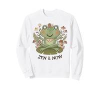 Zen Cottagecore Frog Meditation Yoga Mindfulness Aesthetic Sweatshirt