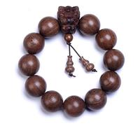 Zen Dear Unisex Natural Silkwood Tibetan Buddhism Meditation Prayer Bead Necklace Japa Mala Beads Bracelets, 金丝檀, wood