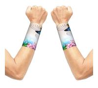 Zen Design Butterfly Print Soft Wrist Cuff Wrist Wrap Sports Wristband For Men Women