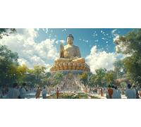 Zen Diamond Art, 5D Diamond Painting Landscape, DIY Full Drill Gem Art Kits Adults Beginner Mosaic Making Kits, Cross Stitch Crystal Paintings Craft for Room Decor, Gifts for Women 80x40cm - KF0183Z