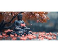 Zen Diamond Art, 5D Diamond Painting Lotus, DIY Full Drill Gem Art Kits Adults Beginner Mosaic Making Kits, Cross Stitch Crystal Paintings Craft for Room Decor, Gifts for Women 160x80cm - KF01473