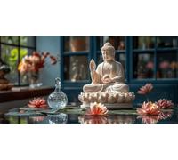 Zen Diamond Art, 5D Diamond Painting Lotus, DIY Full Drill Gem Art Kits Adults Beginner Mosaic Making Kits, Cross Stitch Crystal Paintings Craft for Room Decor, Gifts for Women 180x90cm - KF01457