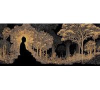 Zen Diamond Painting Kits for Adults, Pattern Forest Diamond Art 5D DIY Full Round Drill Gem Crystal Art Kits Crafts for Adults for Home Room Decor, Bedroom Decor, Gifts 100 * 300cm -yym260373
