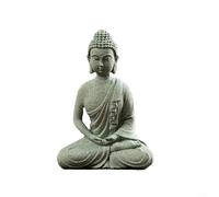 Zen Effect Buddha Statue Sturdy Resin Stone Garden Decor for Tranquil Spaces (D)