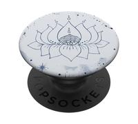 Zen Energy Blue Vibes Mindfulness Spiritual Symbols Lotus PopSockets Adhesive PopGrip