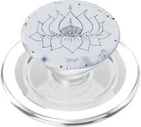 Zen Energy Blue Vibes Mindfulness Spiritual Symbols Lotus PopSockets PopGrip for MagSafe