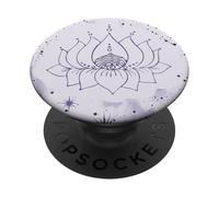 Zen Energy Purple Vibe Mindfulness Spiritual Symbols Mandala PopSockets Adhesive PopGrip