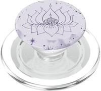 Zen Energy Purple Vibe Mindfulness Spiritual Symbols Mandala PopSockets PopGrip for MagSafe