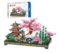 Zen Forest Garden Mini Micro Building Blocks Set for Adults and Kids, Chinese Architecture Cherry Bamboo Bonsai Gift Toys, Japanese Sakura Courtyard Mini Building Bricks(2805PCS)