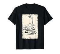 Zen Frog Meditating Japanese Sumi-e Style Yoga Garden T-Shirt