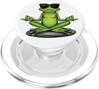 Zen Frog Vibes - Meditating Amphibian Humor for Chill Humans PopSockets PopGrip for MagSafe