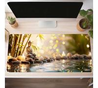 Zen Gaming Mouse Mat Yellow Large Mouse Pad 1600x800x3mm XXL Mousepad Desk Mat Improved Precision and Speed Rubber Base for Stable Grip on Smooth Surfaces Table Pad PjY3879 D-A