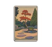Zen Garden at A Japanese Temple Tin Sign Vintage Metal Pub Club Cafe Bar Home Wall Art Decoration Poster Retro 8x12inch(20x30cm)