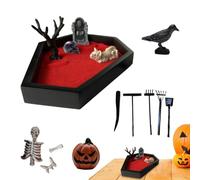 Zen Garden Coffin With Sand Table Decoration Headstone And