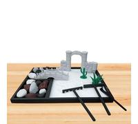 Zen Garden Kit for Desk,Sand Tray Zen Garden Set - Japanese Tabletop Rock Sand Zen Decor, Small Meditation Zen Garden Kit for Home Desk Decorations