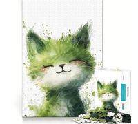 Zen Garden Kitty Jigsaw Puzzle 1000 Piece Mental Exercise Fun Seamless Fit Precise Pieces Engaging Way to Pass Free Hours (38x52cm)