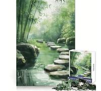 Zen Garden Path 1000 Piece Jigsaw Puzzles for Adults Teenagers Focus Training Quiet Recreation Fine Edges Joyful Xmas (38x52cm)