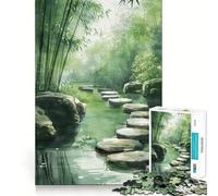 Zen Garden Path Adult Jigsaw1000 Pieces Memory Skill Fun Stable Fit No Shifting Parts Compact Fun for Family Game Time (50x75cm)